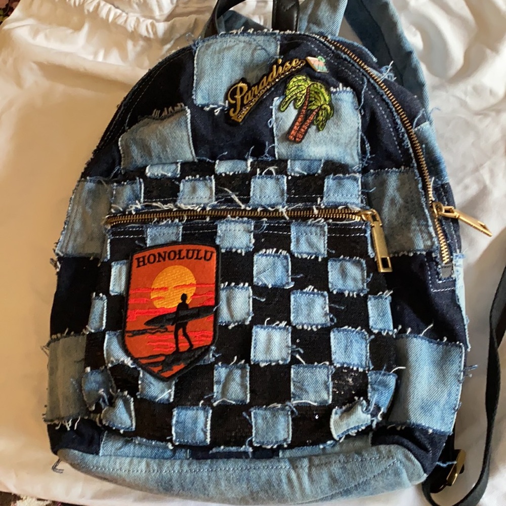 Marc Jacobs Paradise Patch Patchwork Denim Biker … - image 2